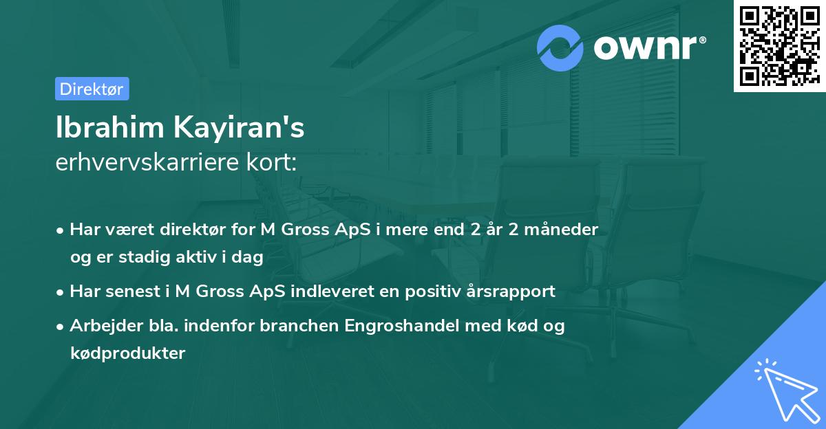 Ibrahim Kayiran's erhvervskarriere kort