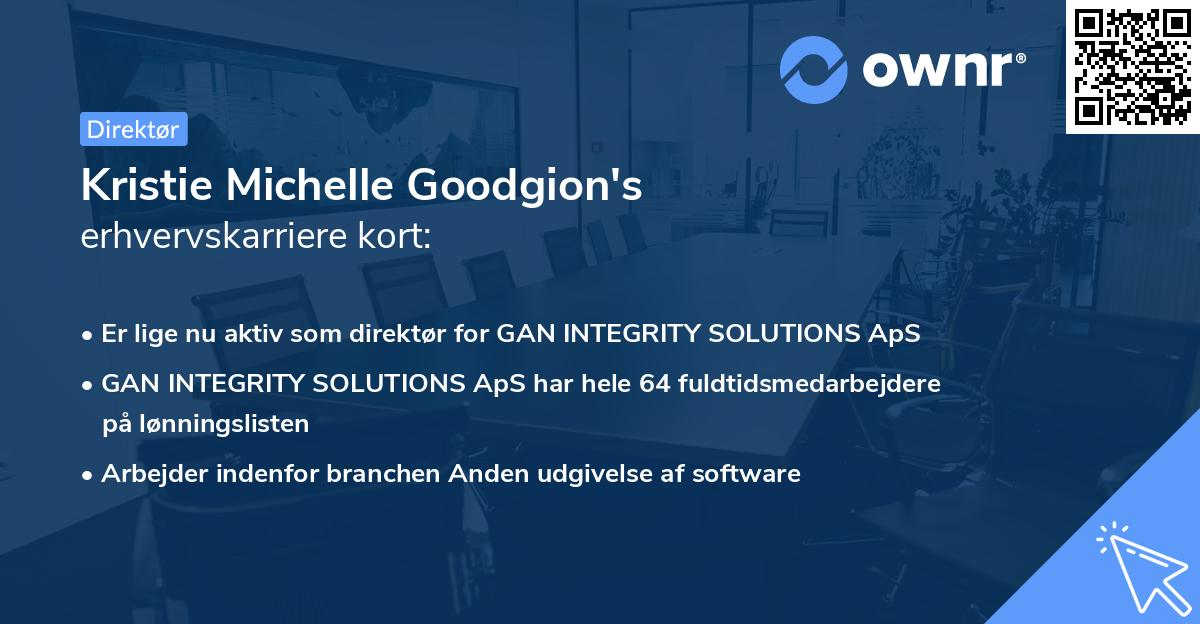 Kristie Michelle Goodgion's erhvervskarriere kort