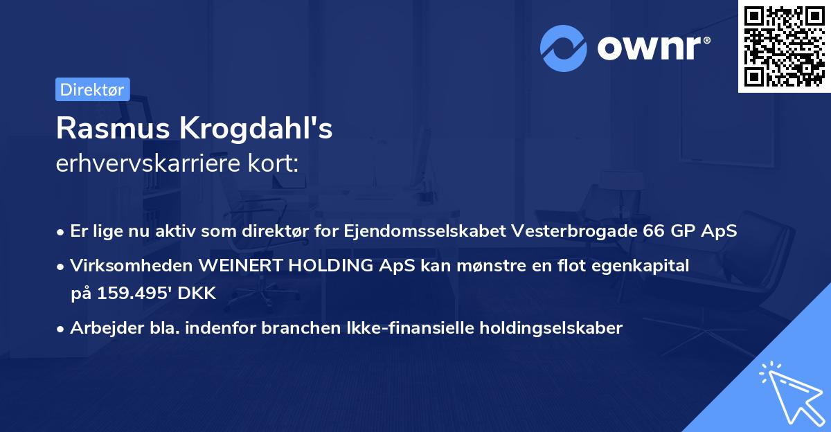 Rasmus Krogdahl's erhvervskarriere kort