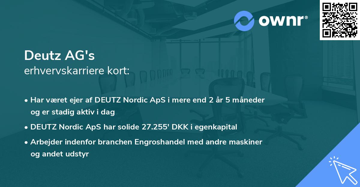 Deutz AG's erhvervskarriere kort