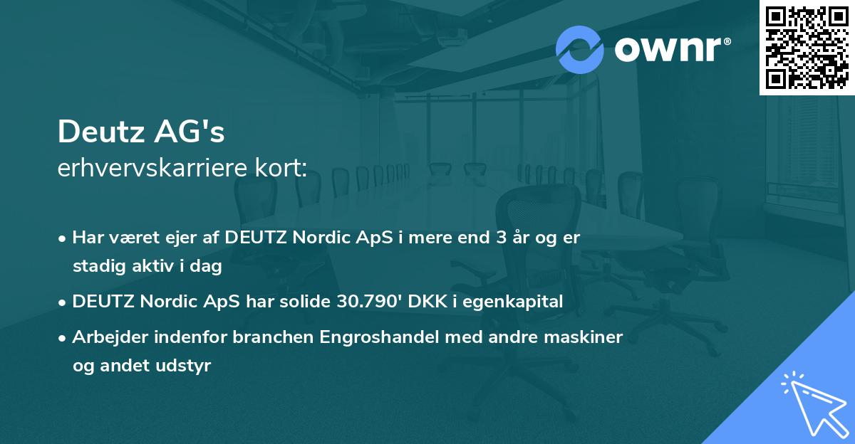 Deutz AG's erhvervskarriere kort
