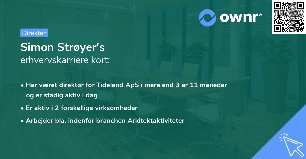 Simon Strøyer's erhvervskarriere kort