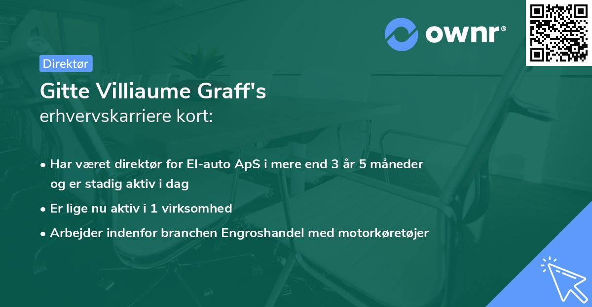 Gitte Villiaume Graff's erhvervskarriere kort