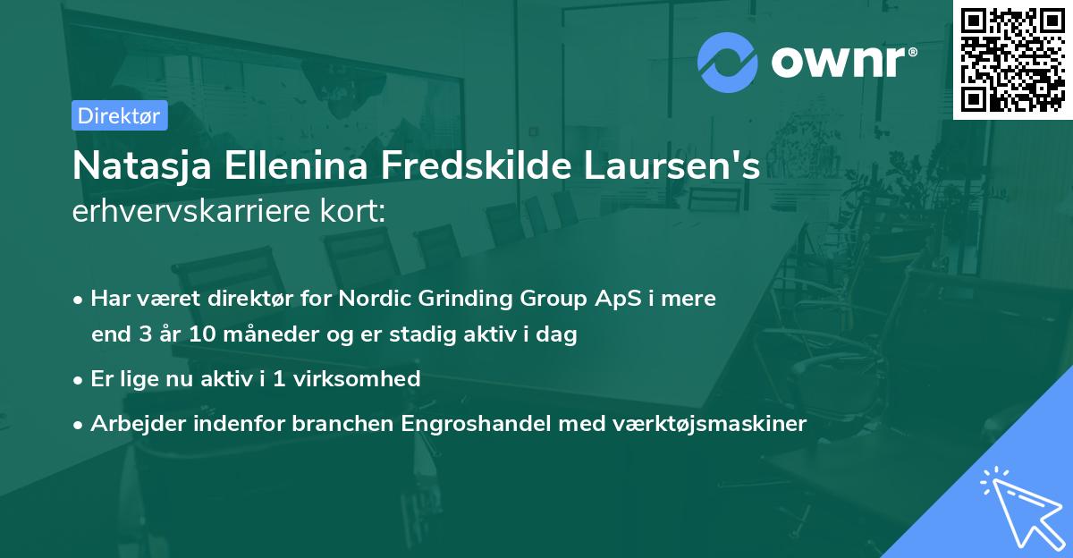 Natasja Ellenina Fredskilde Laursen's erhvervskarriere kort
