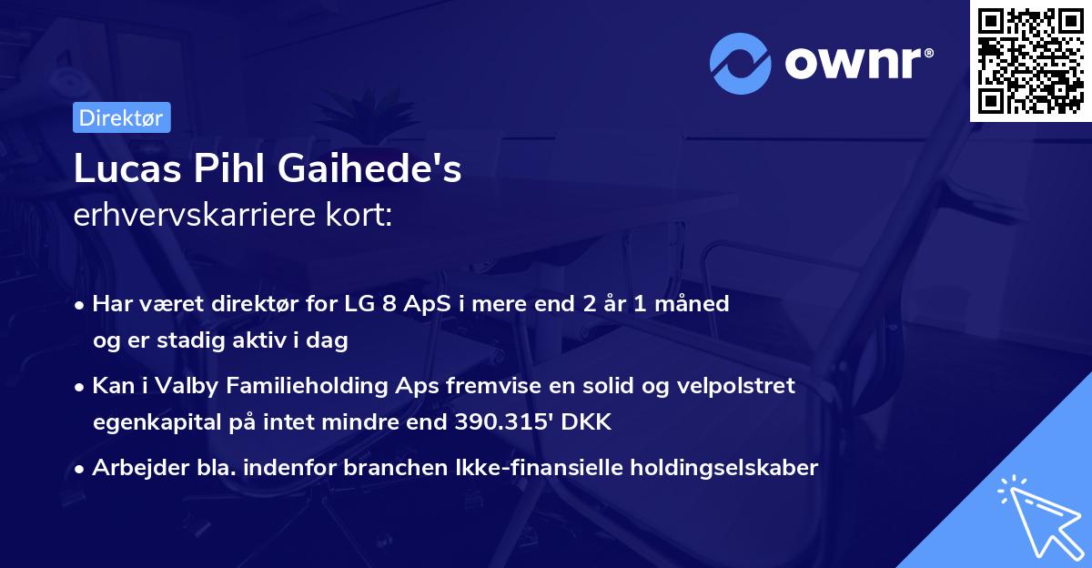 Lucas Pihl Gaihede's erhvervskarriere kort