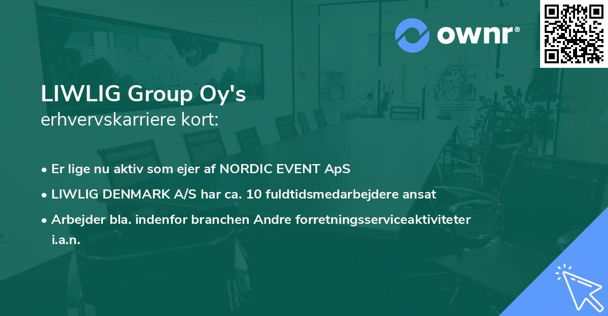 LIWLIG Group Oy's erhvervskarriere kort