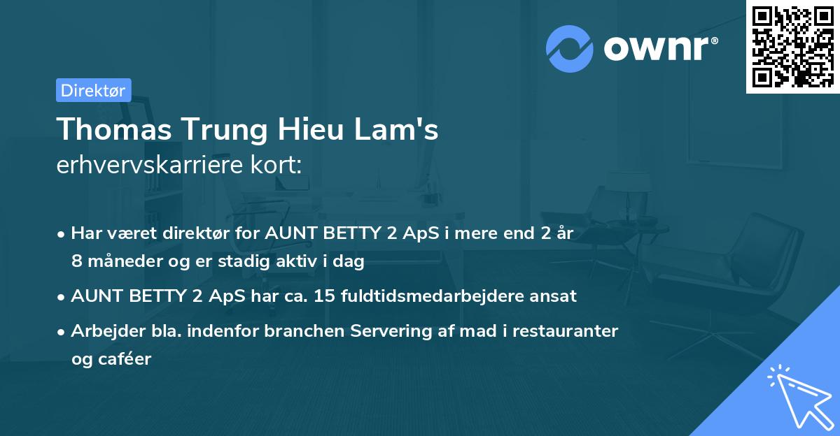 Thomas Trung Hieu Lam's erhvervskarriere kort