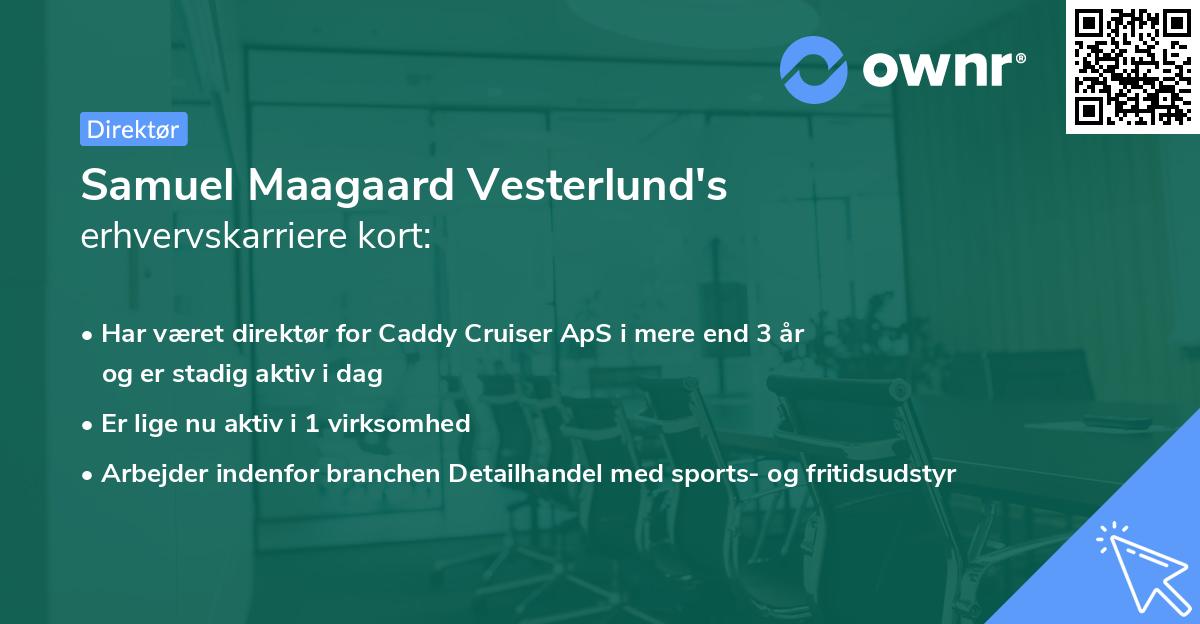 Samuel Maagaard Vesterlund's erhvervskarriere kort