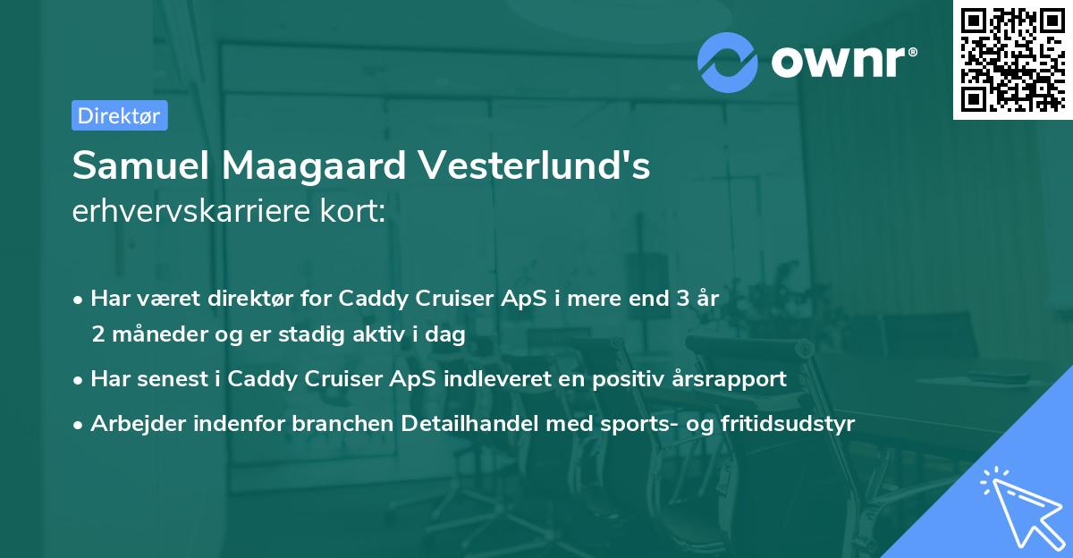 Samuel Maagaard Vesterlund's erhvervskarriere kort
