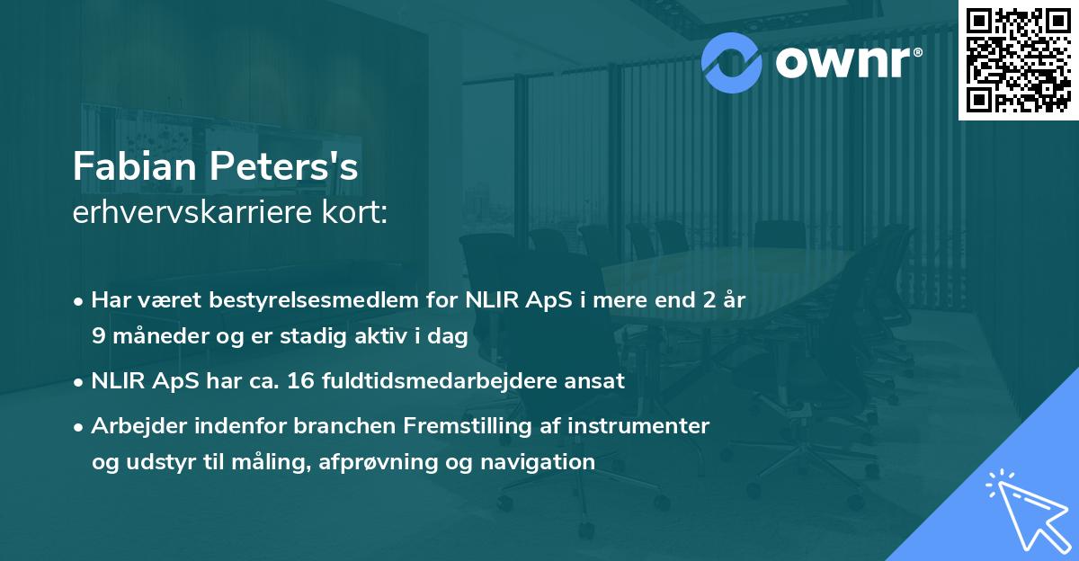 Fabian Peters's erhvervskarriere kort