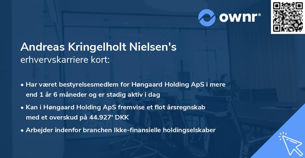 Andreas Kringelholt Nielsen's erhvervskarriere kort