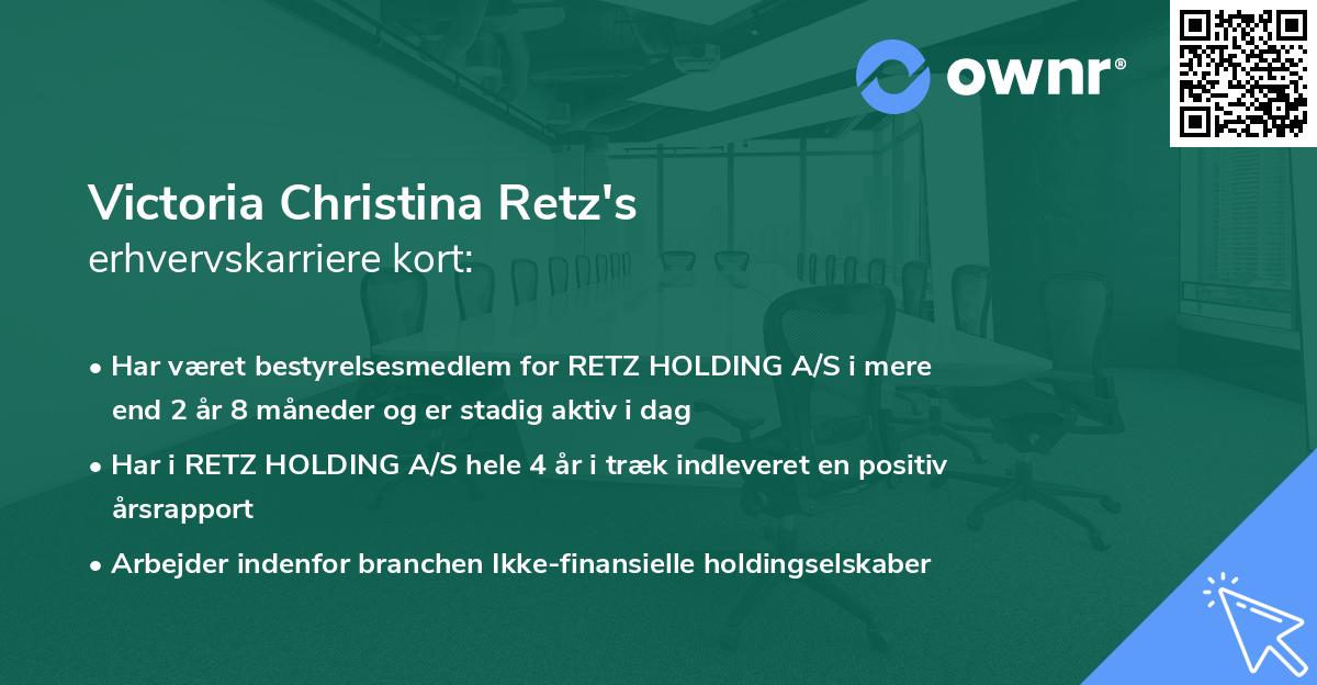 Victoria Christina Retz's erhvervskarriere kort