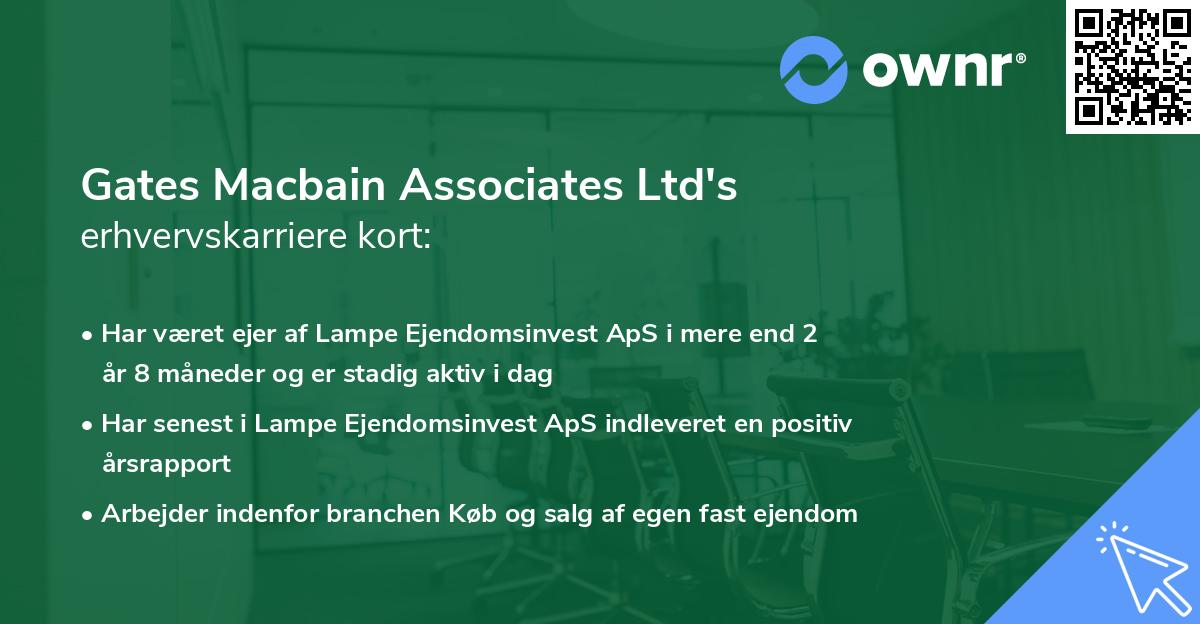 Gates Macbain Associates Ltd's erhvervskarriere kort