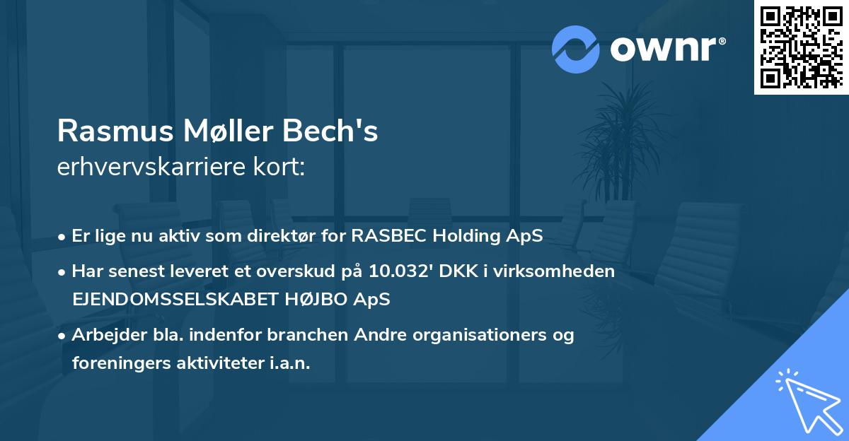 Rasmus Møller Bech's erhvervskarriere kort