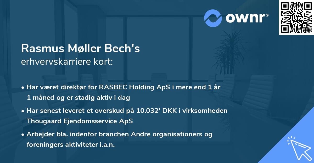Rasmus Møller Bech's erhvervskarriere kort