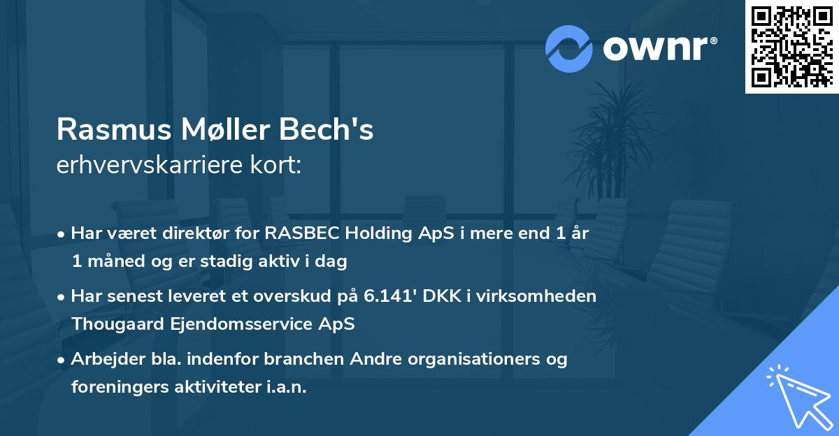 Rasmus Møller Bech's erhvervskarriere kort