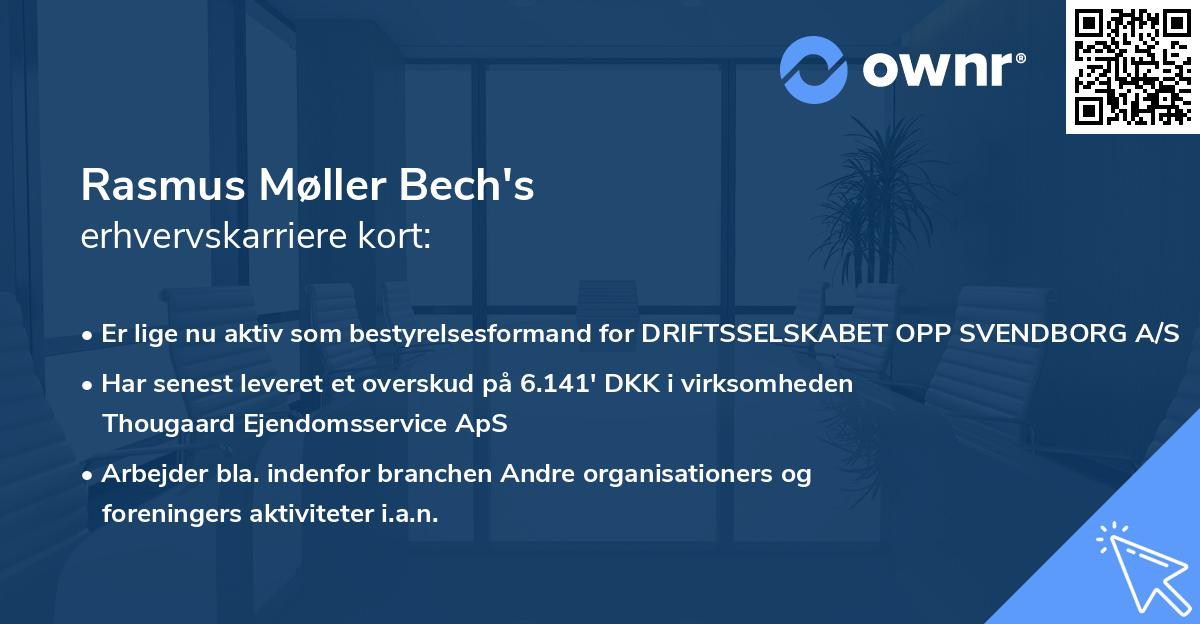 Rasmus Møller Bech's erhvervskarriere kort