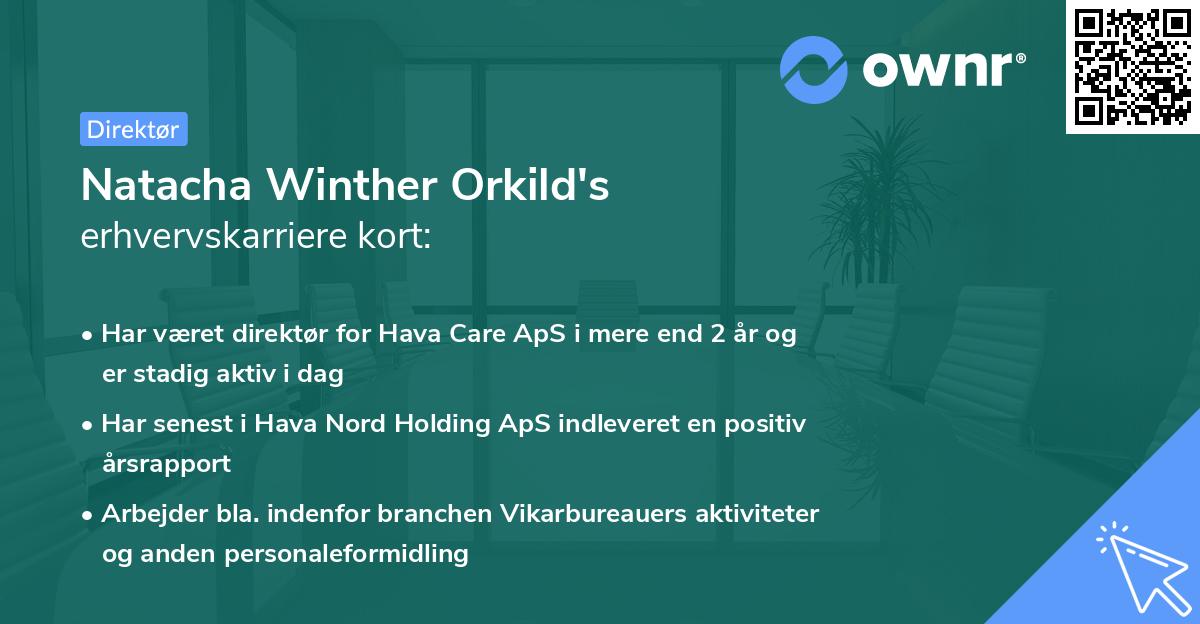 Natacha Winther Orkild's erhvervskarriere kort