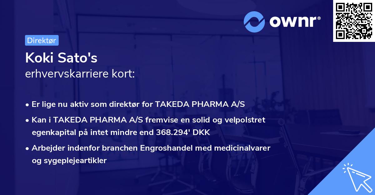 Koki Sato's erhvervskarriere kort