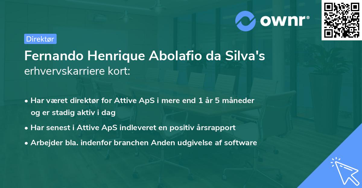 Fernando Henrique Abolafio da Silva's erhvervskarriere kort