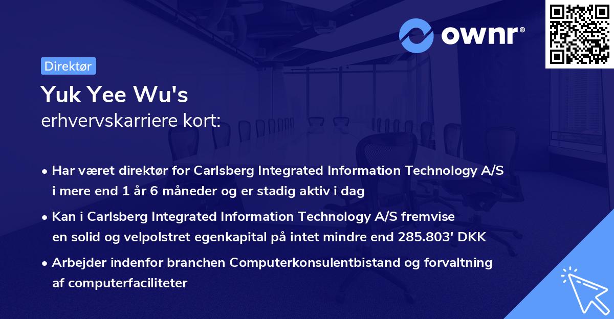 Yuk Yee Wu's erhvervskarriere kort