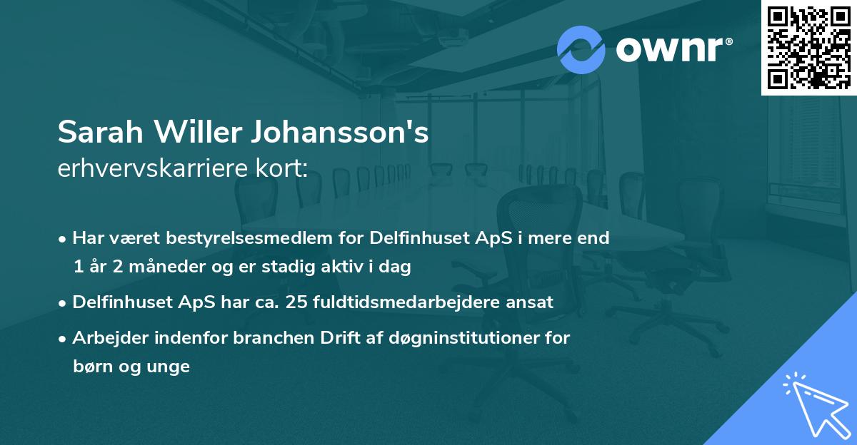 Sarah Willer Johansson's erhvervskarriere kort