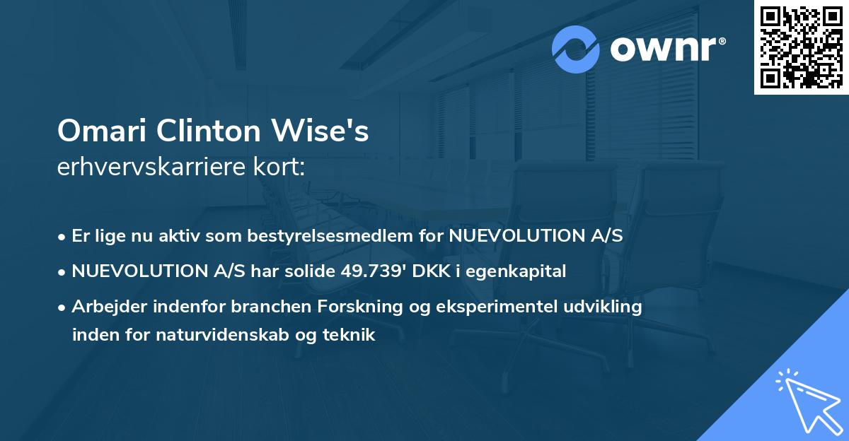 Omari Clinton Wise's erhvervskarriere kort