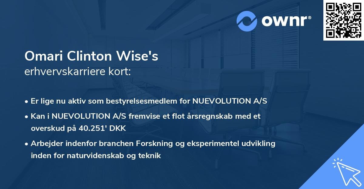 Omari Clinton Wise's erhvervskarriere kort