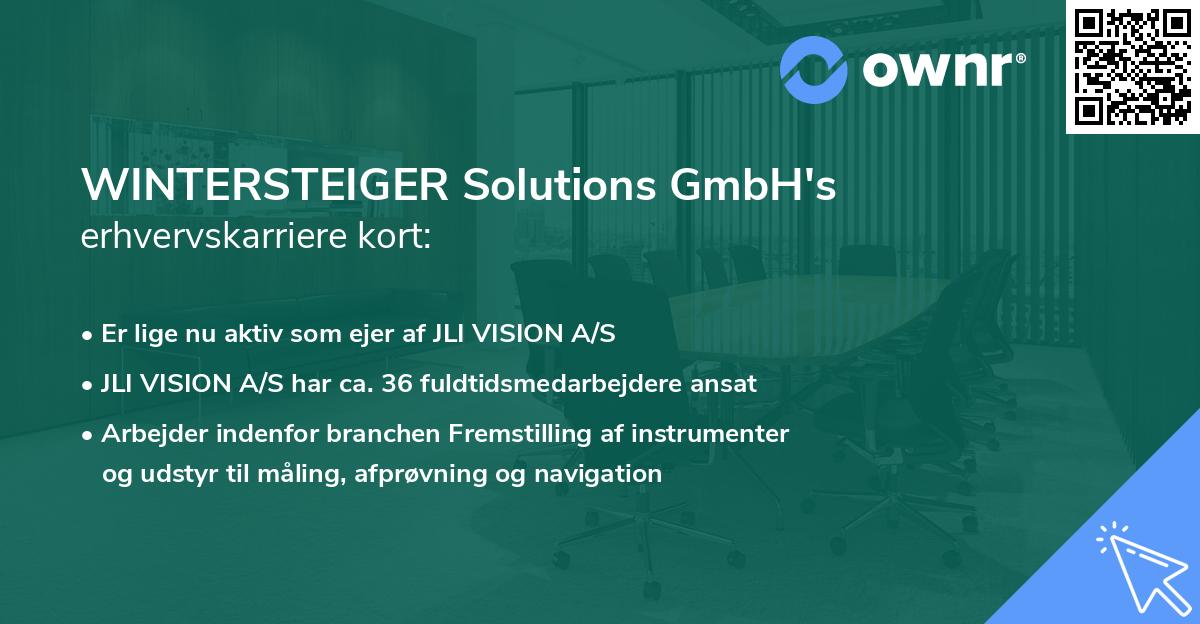 WINTERSTEIGER Solutions GmbH's erhvervskarriere kort