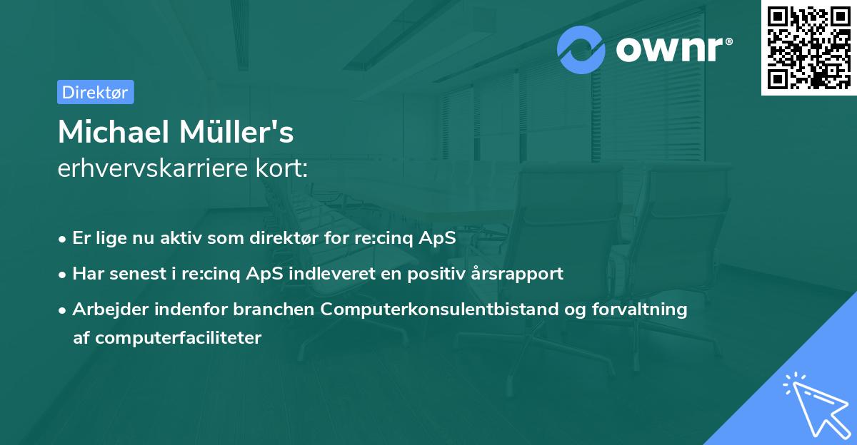 Michael Müller's erhvervskarriere kort