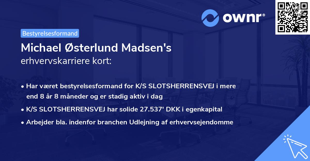 Michael Østerlund Madsen's erhvervskarriere kort