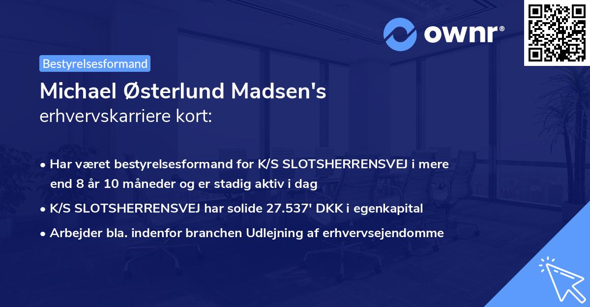 Michael Østerlund Madsen's erhvervskarriere kort