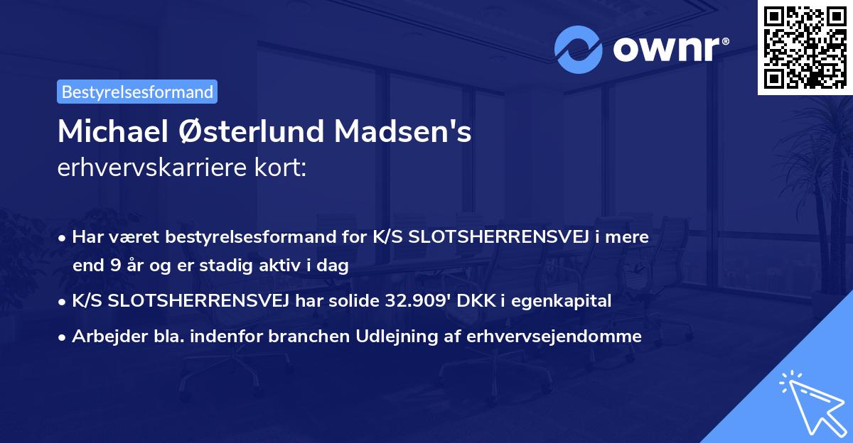 Michael Østerlund Madsen's erhvervskarriere kort