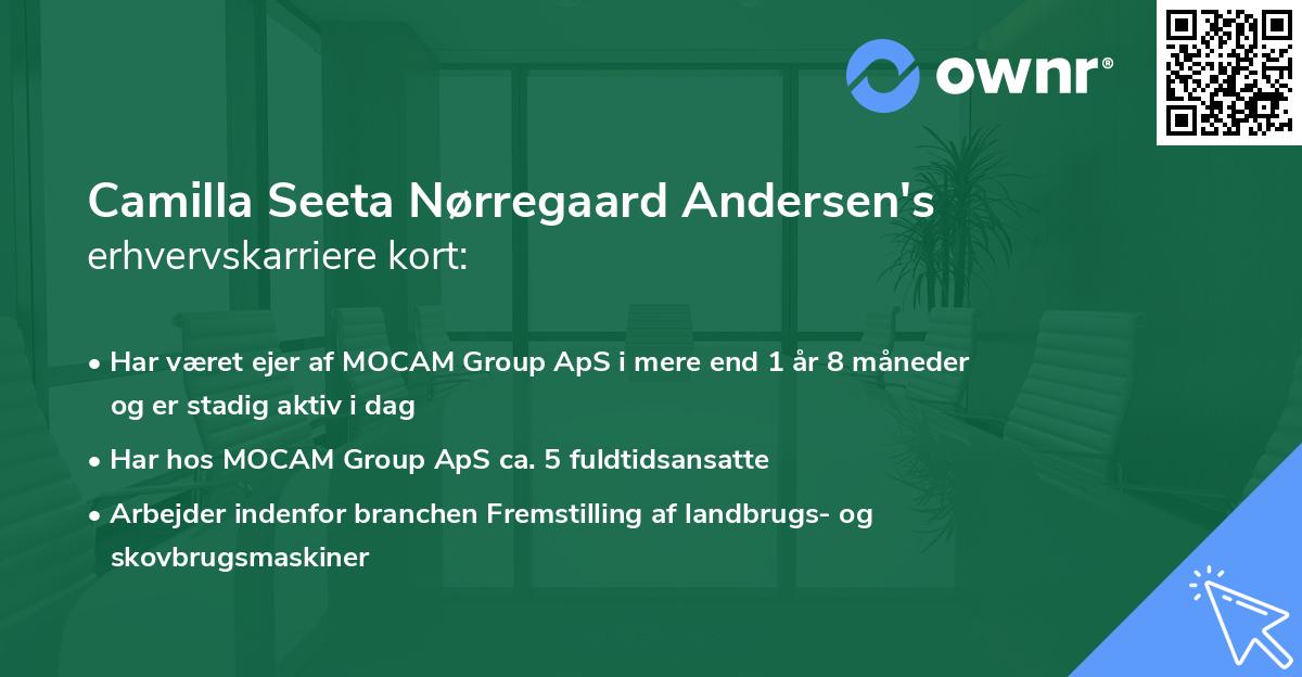 Camilla Seeta Nørregaard Andersen's erhvervskarriere kort