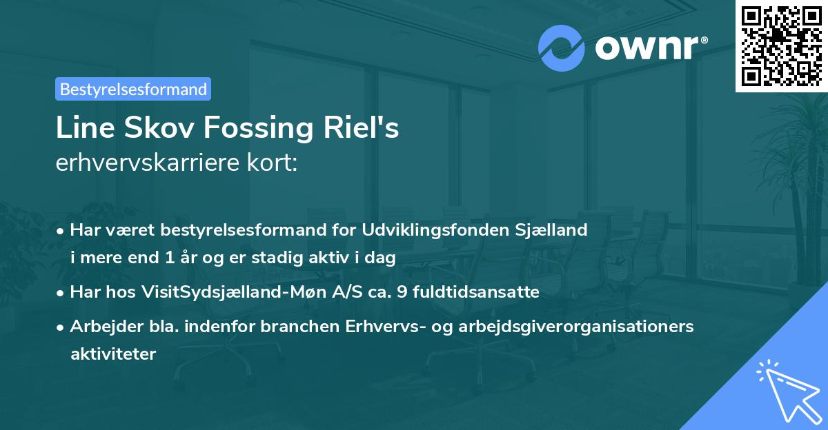 Line Skov Fossing Riel's erhvervskarriere kort