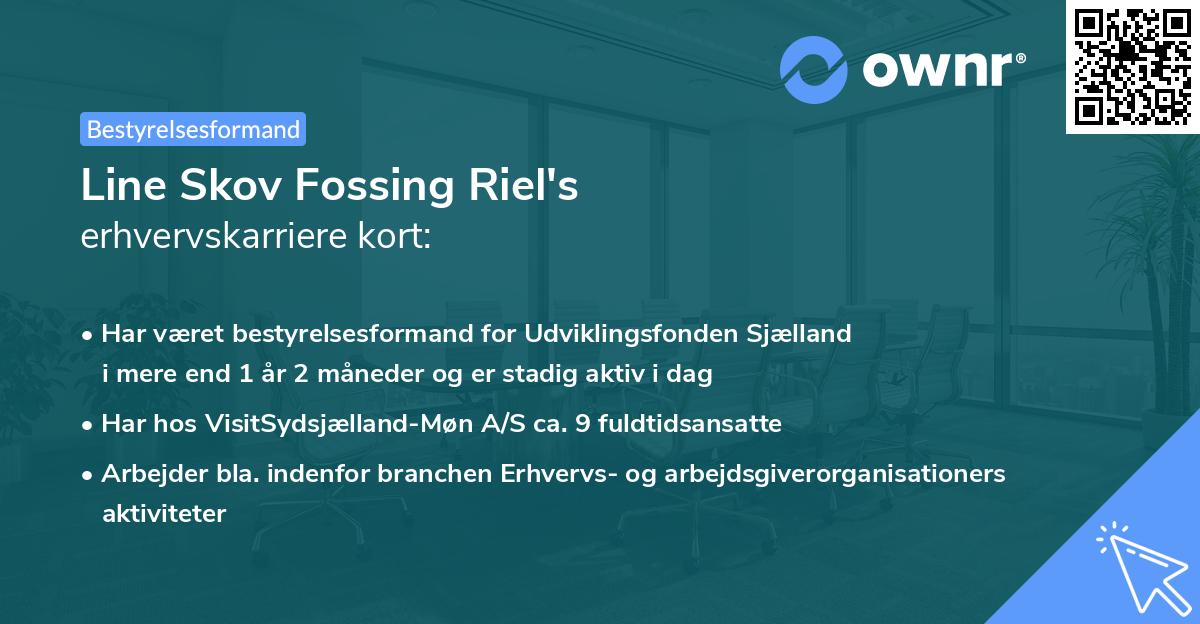 Line Skov Fossing Riel's erhvervskarriere kort