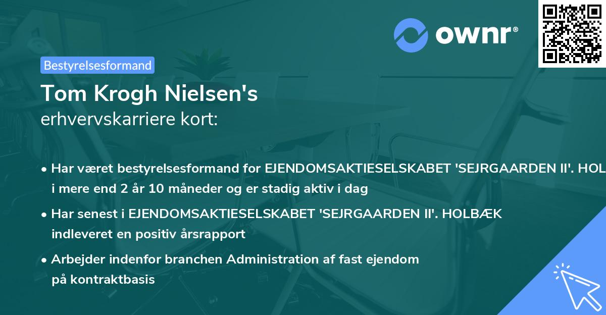 Tom Krogh Nielsen's erhvervskarriere kort