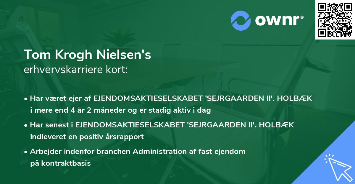 Tom Krogh Nielsen's erhvervskarriere kort
