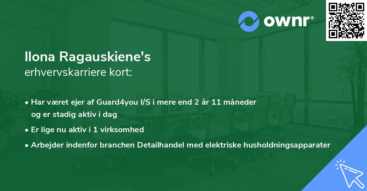 Ilona Ragauskiene's erhvervskarriere kort