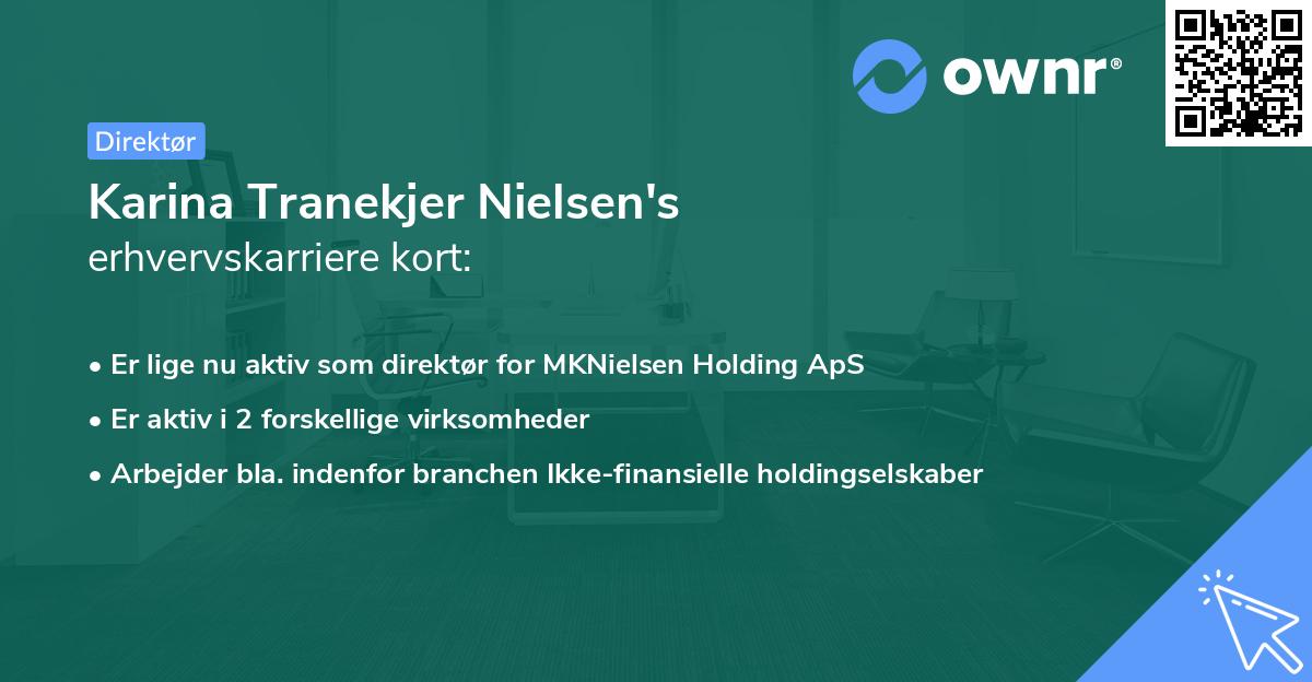 Karina Tranekjer Nielsen's erhvervskarriere kort