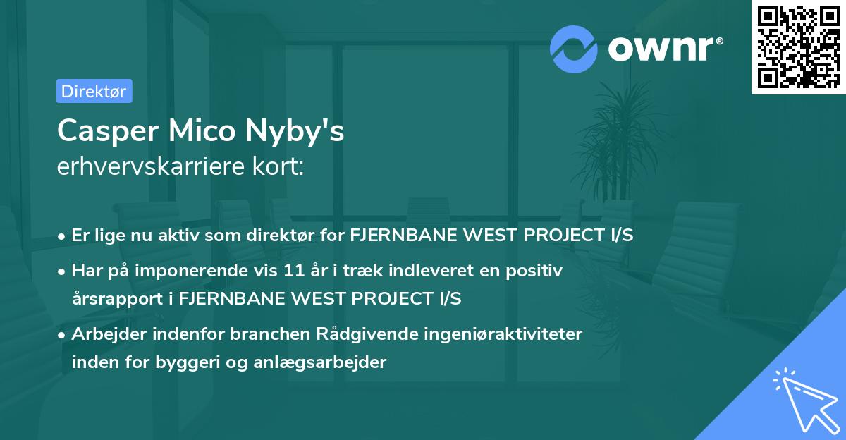 Casper Mico Nyby's erhvervskarriere kort