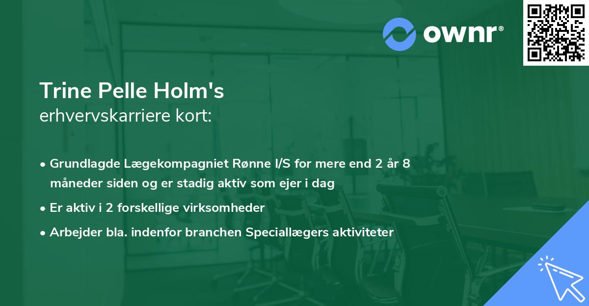 Trine Pelle Holm's erhvervskarriere kort