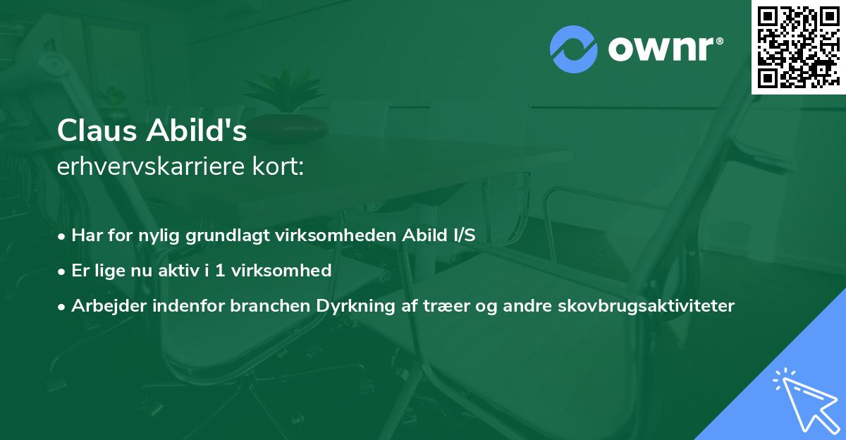 Claus Abild's erhvervskarriere kort