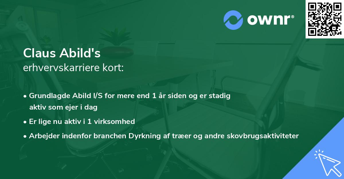 Claus Abild's erhvervskarriere kort