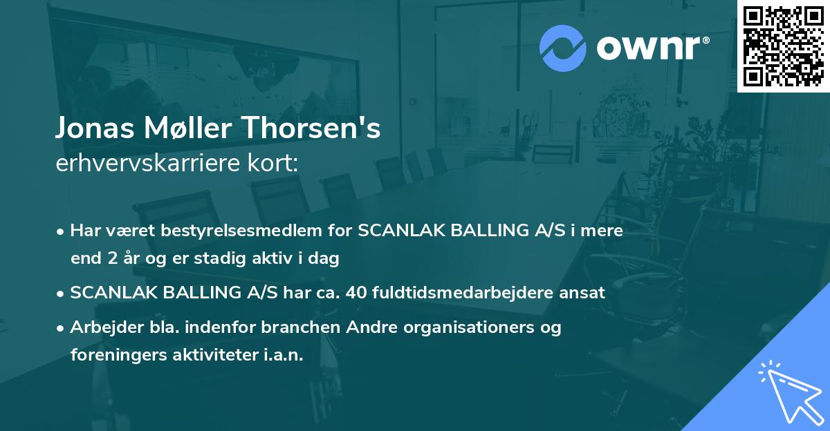 Jonas Møller Thorsen's erhvervskarriere kort