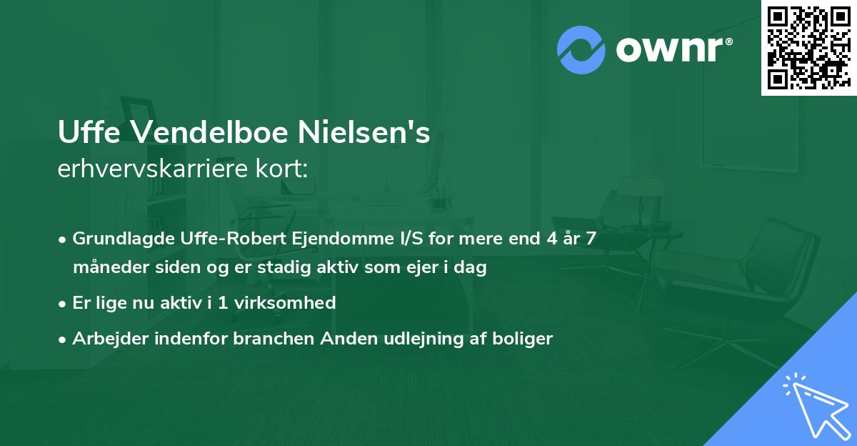 Uffe Vendelboe Nielsen's erhvervskarriere kort