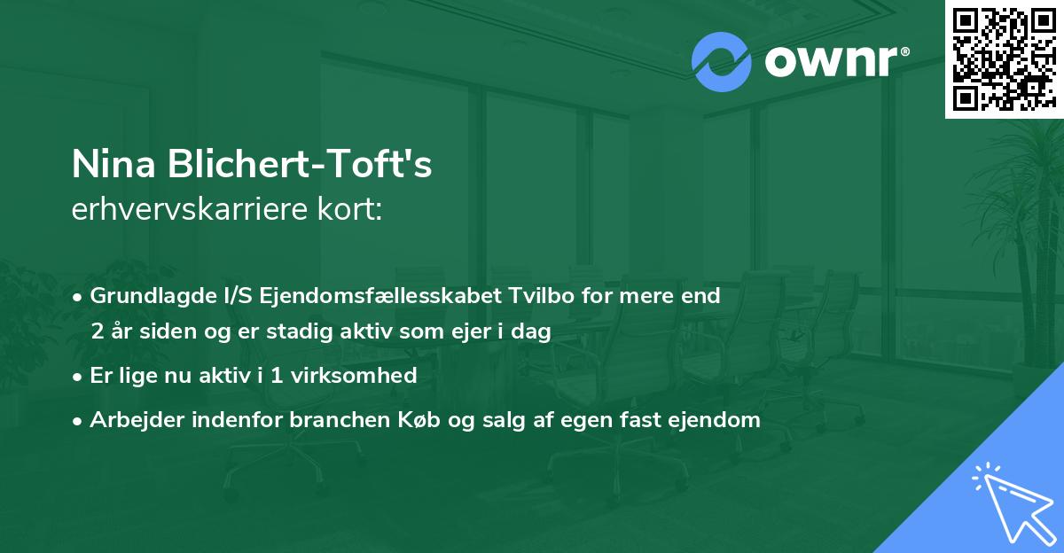 Nina Blichert-Toft's erhvervskarriere kort