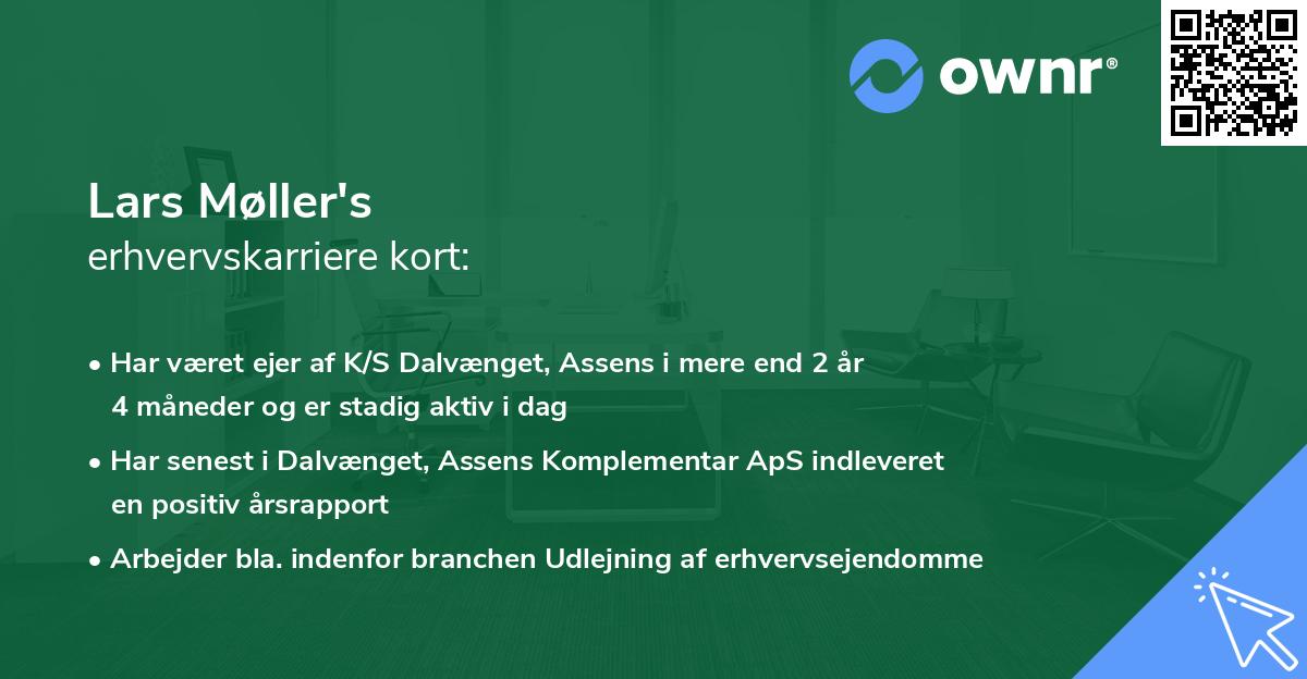 Lars Møller's erhvervskarriere kort