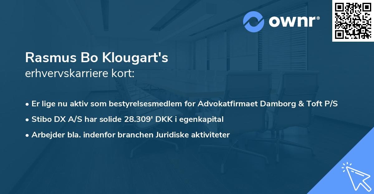 Rasmus Bo Klougart's erhvervskarriere kort