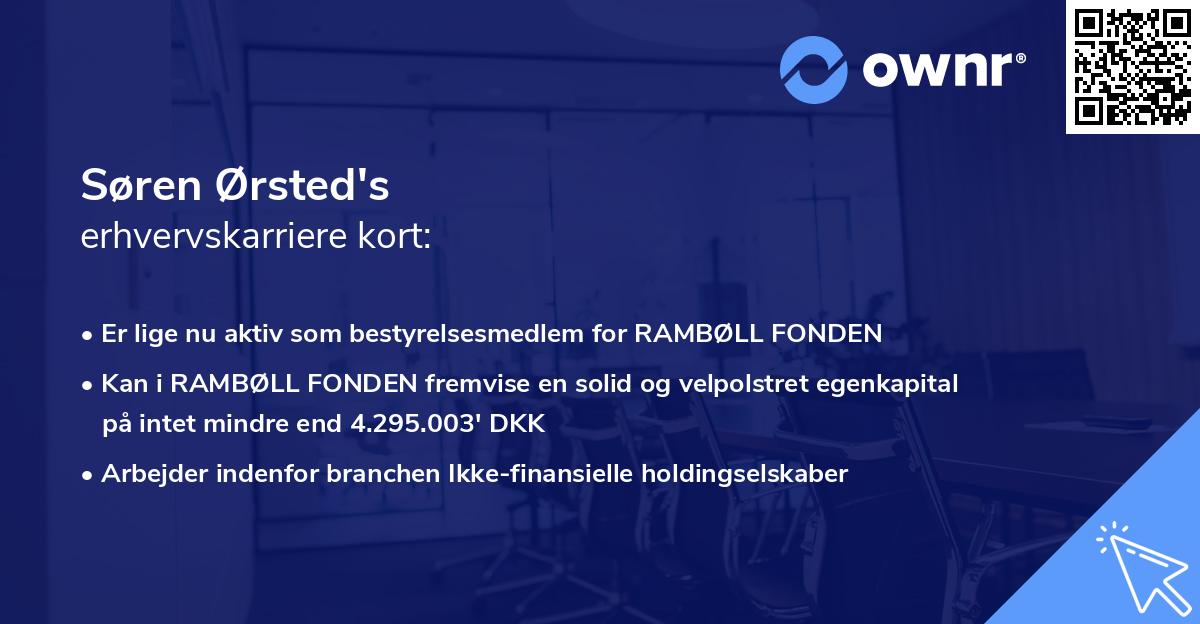 Søren Ørsted's erhvervskarriere kort